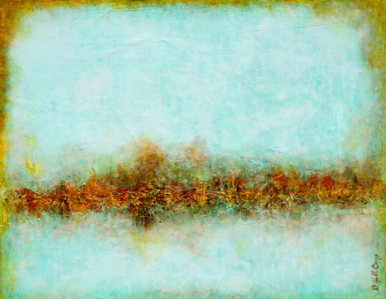 MORNING MIST Acrylic (textured) on cotton canvas. 71cm x 56cm x 1.5cm 28